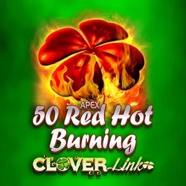 Official Slots logo: 50 Red Hot Burning Clover Links by Novomatic at Hugo Casino