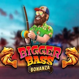 Bigger Bass Bonanza slot logo by Pragmatic Play at Hugo Casino