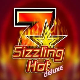 Sizzling Hot Deluxe slot logo by Novomatic at Hugo Casino